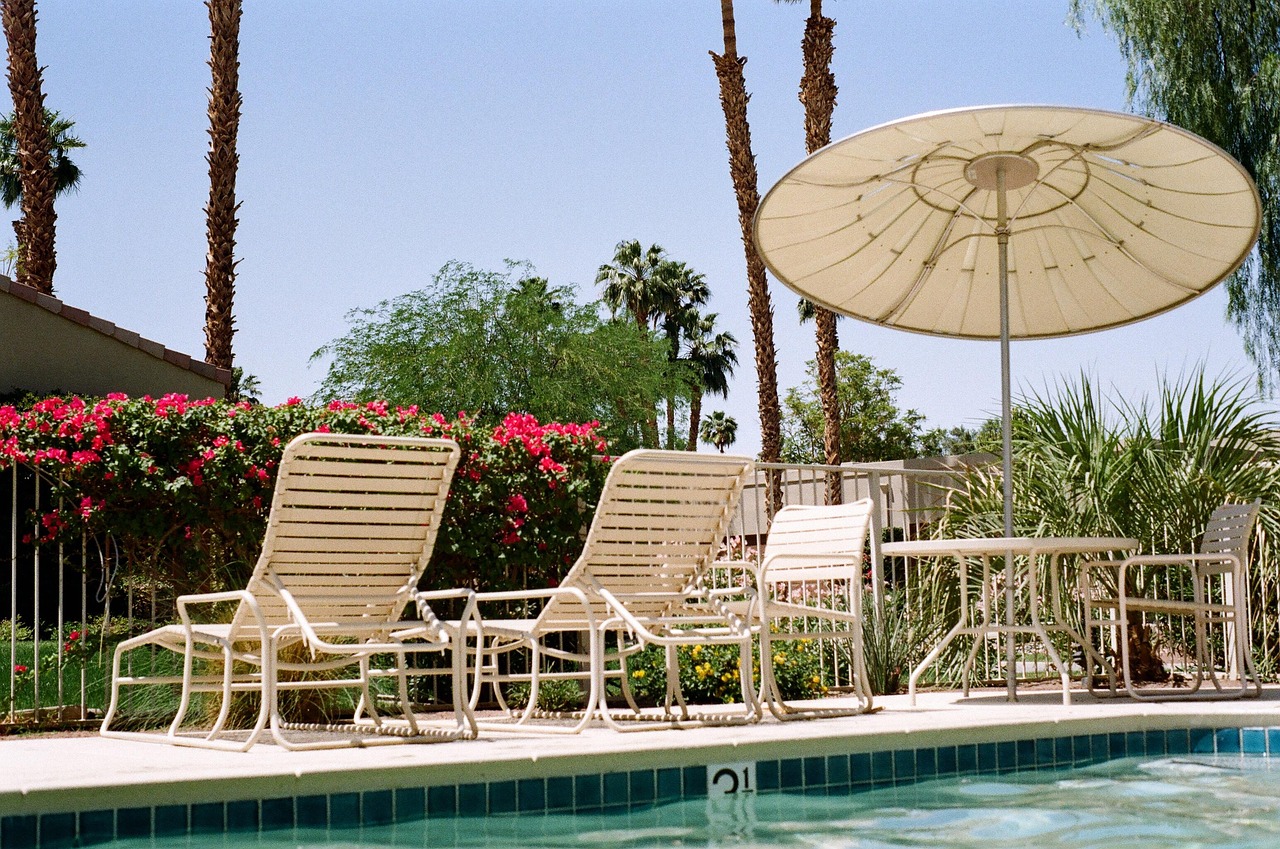 Backyard pool on a Cape Coral canal lot